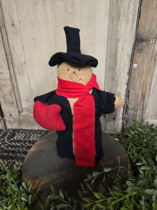 Snowman with Red Star and Scarf