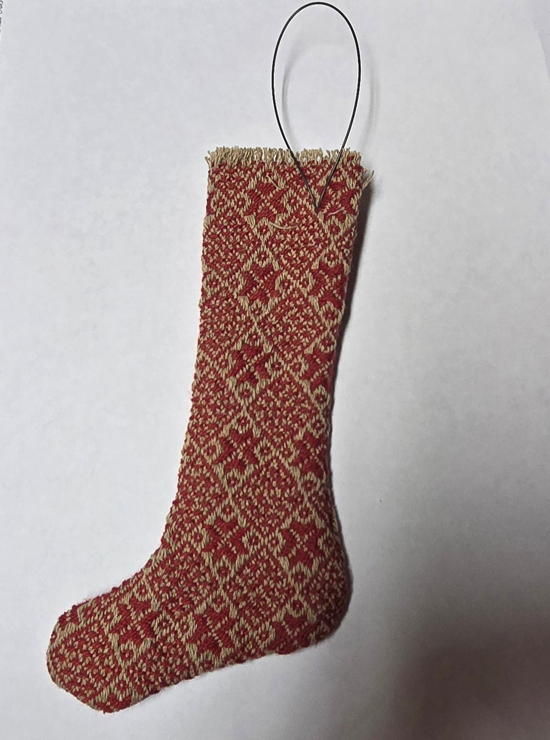 Primitive Coverlet Stocking Ornament