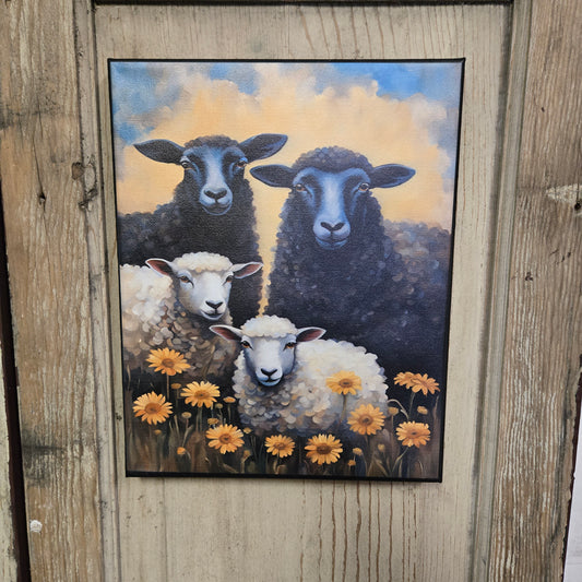 Four Sheep Canvas Print