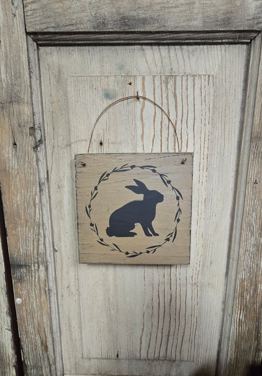 Bunny Wooden Plaque