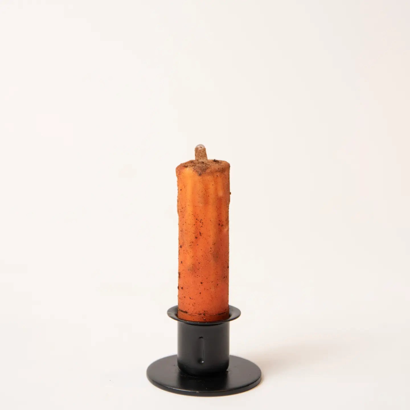 Burnt Orange LED Timer Taper Candle - 4"