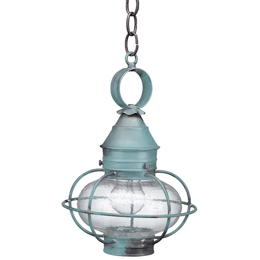 Medium Caged Onion Hanging Light - Verdi Gris