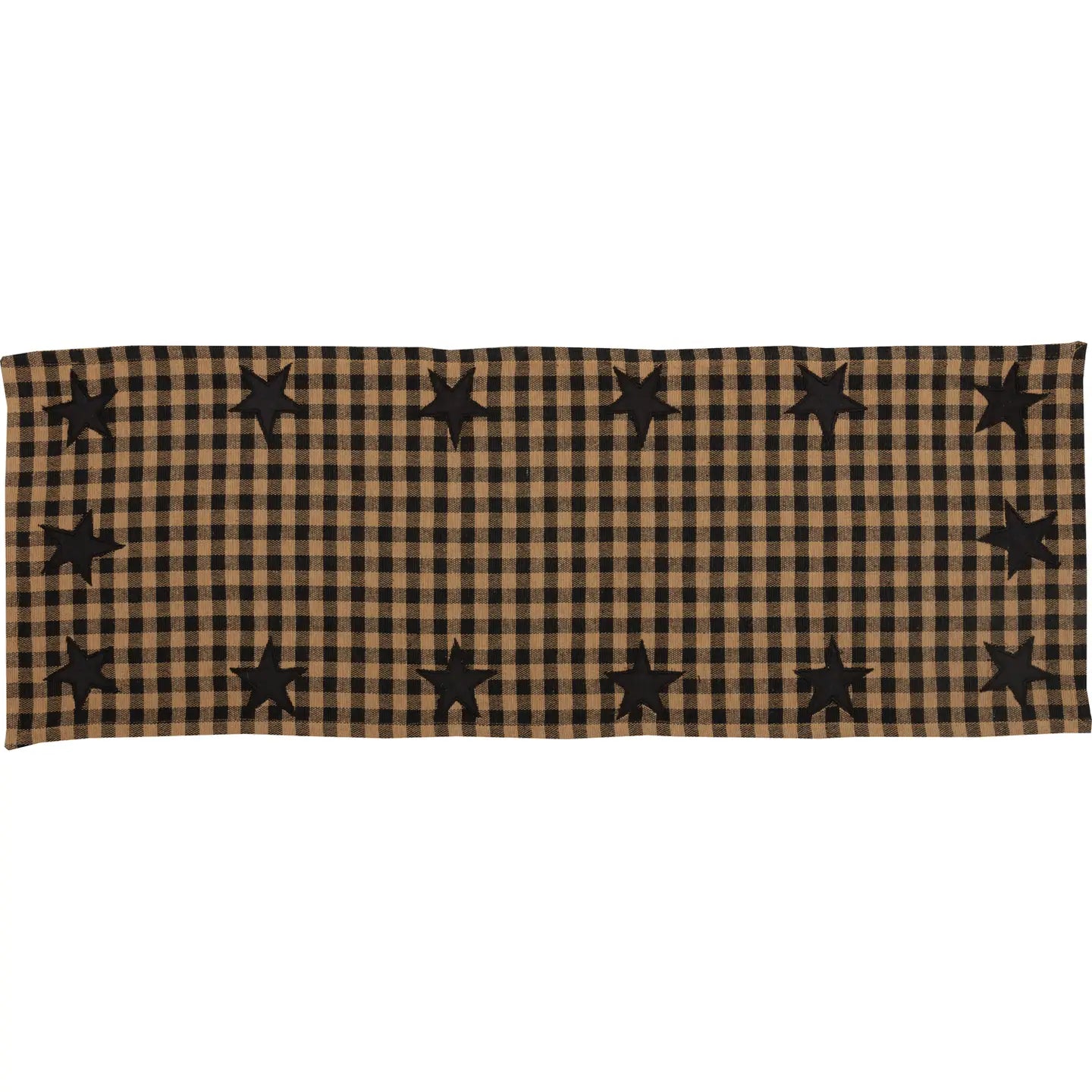 Black Check Star Table Runner