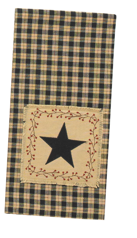 STAR PATCH DECORATIVE DISHTOWEL