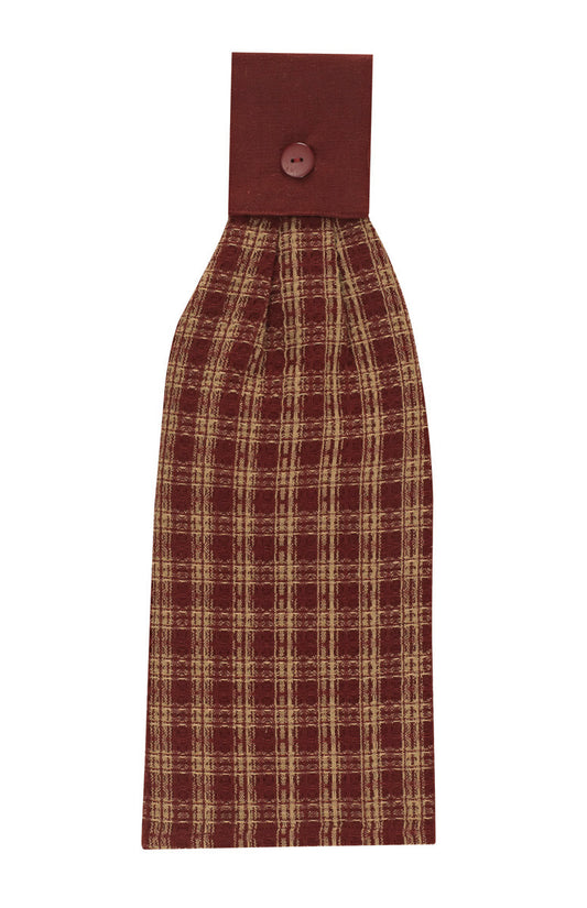 STURBRIDGE PRIMITIVE HAND TOWEL - WINE