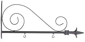 17.5 INCH BLACK METAL SCROLL ARROW HOLDER