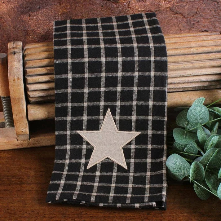 Black and Tan Star Towel