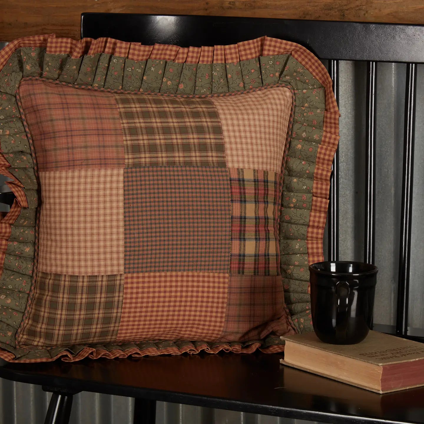 Crosswoods Patchwork Throw Pillow