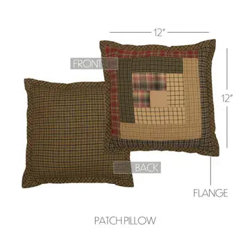 Tea Cabin Patch Throw Pillow