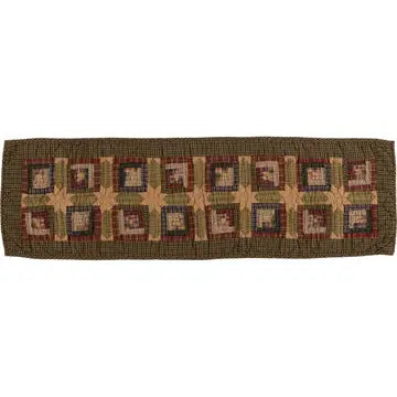 Tea Cabin Patchwork Log Cabin Quilted Table Runner