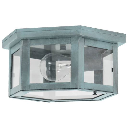 Lutton Tavern Flushmount Light Verdi Gris
