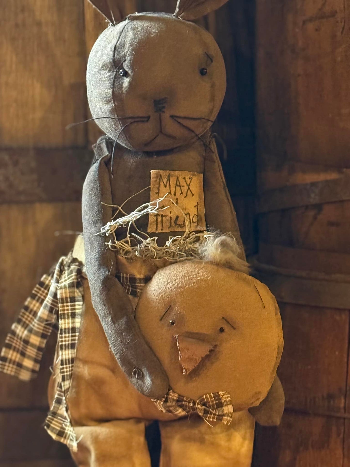 Primitive Max Bunny Holding Chick