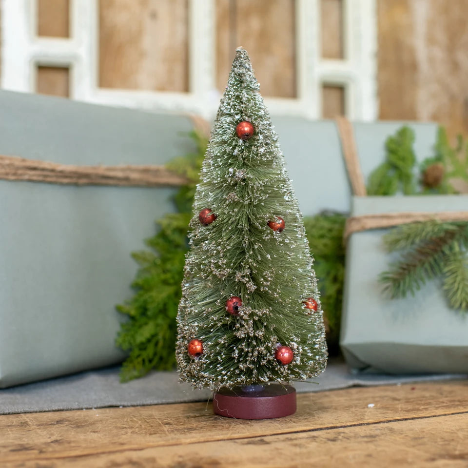 10" Green Bottlebrush Tree