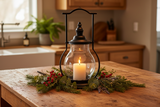 Rustic Black Steeple Lantern