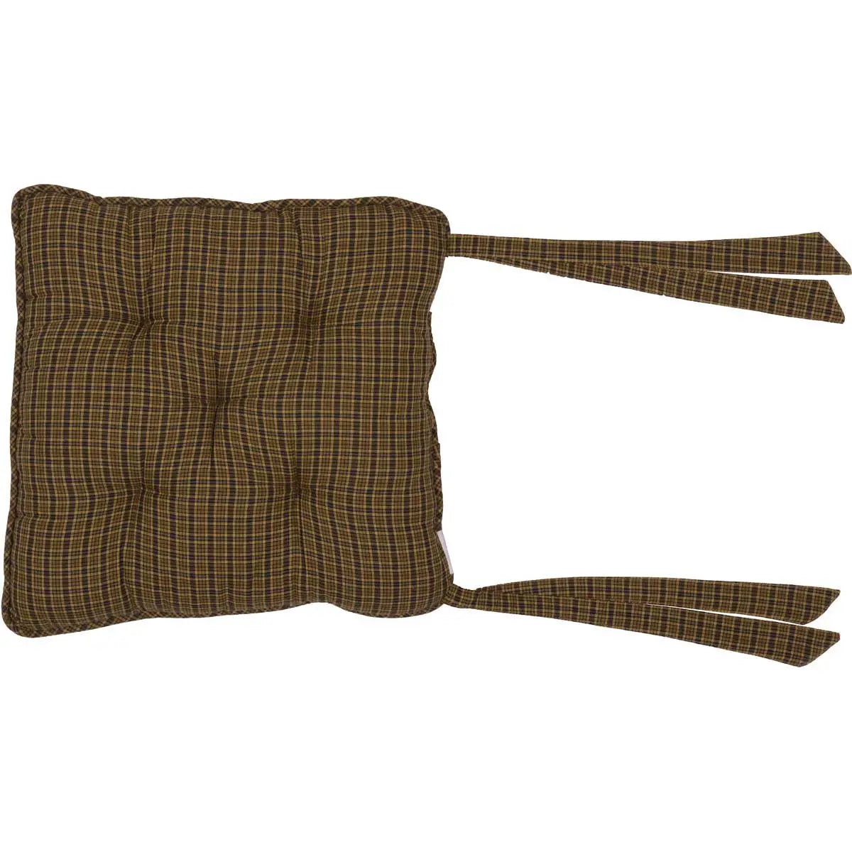 Tea Cabin Patchwork Chair Pad - Green and Red Lodge Plaid