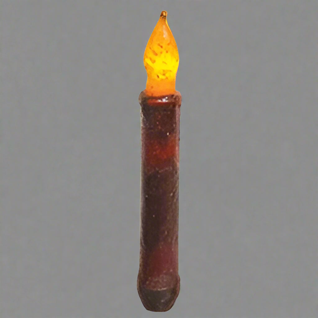 Burgundy taper on gray background