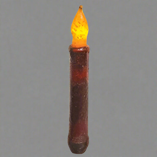 Burgundy taper on gray background