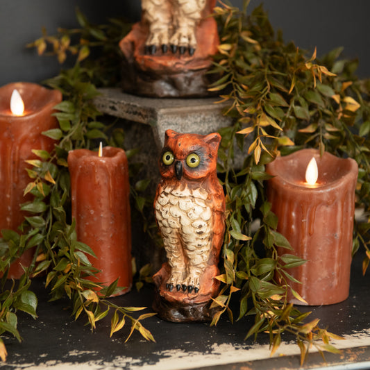 6" VINTAGE ORANGE OWL