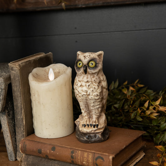 6" VINTAGE WHITE OWL
