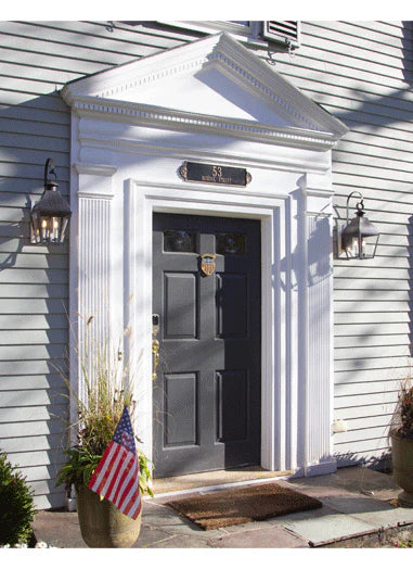 Stanfield Large Wall Light with Top Scroll - Dark Brass