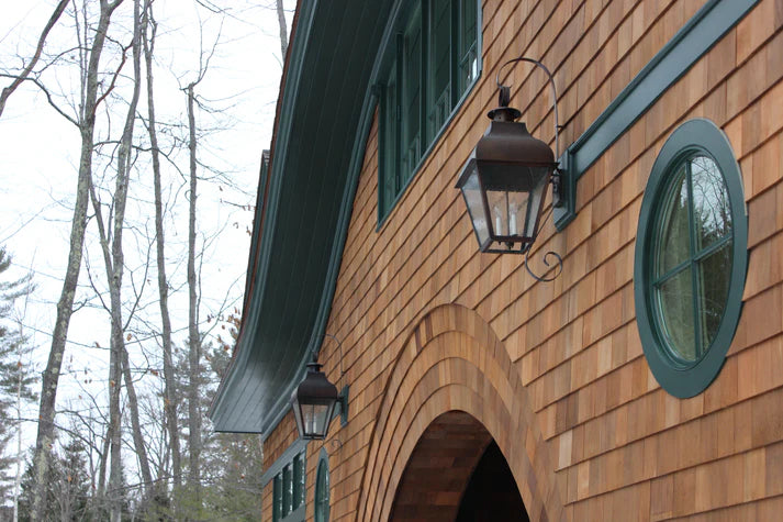 Stanfield Extra Large Wall Light with Top and Bottom Scrolls - Antique Brass