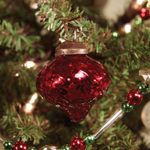 1" Red Onion Mercury Ornament