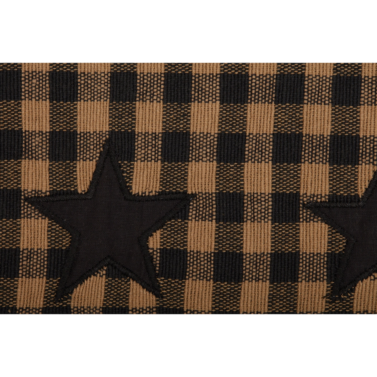 Black Check Star Table Runner
