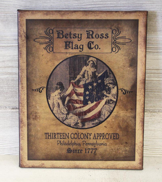 8X10 Betsy Ross Thirteen Colony Canvas Print