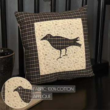 Kettle Grove Throw Pillow Crow