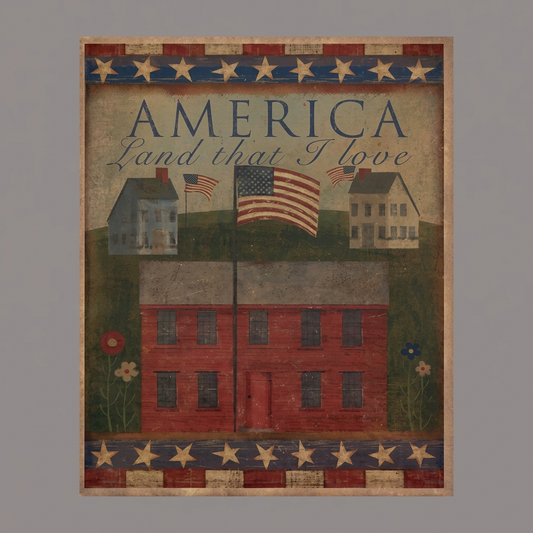 America Land That I Love Canvas Print 8 x 10