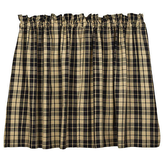 Black Farmhouse Star 36" Lined Tiers/Pair