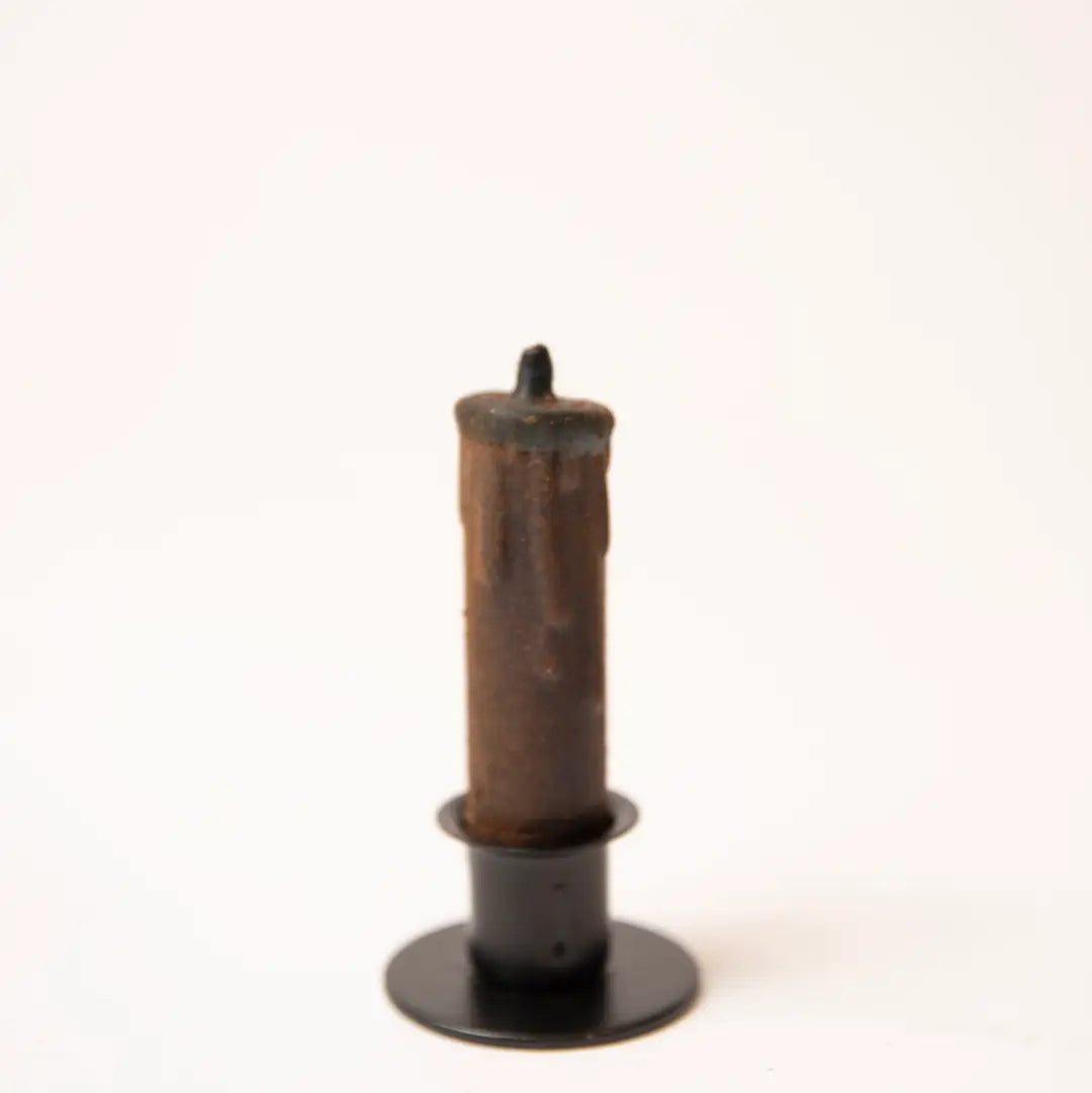 Black LED Timer Taper Candle - 4"