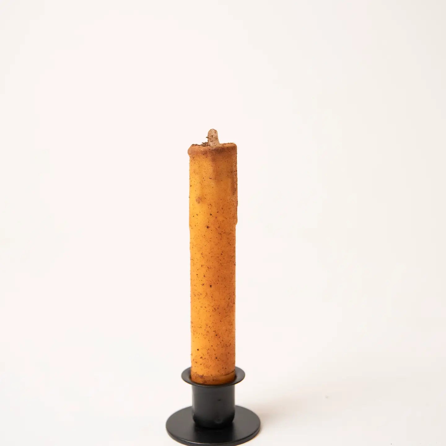 Primitive Mustard LED Timer Taper Candle - 6"