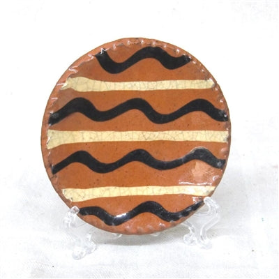 Small Redware Simple Quilled Plate