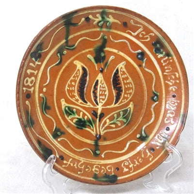 Tulip Redware Plate
