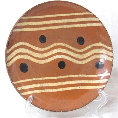 Simple Quilled Redware Plate