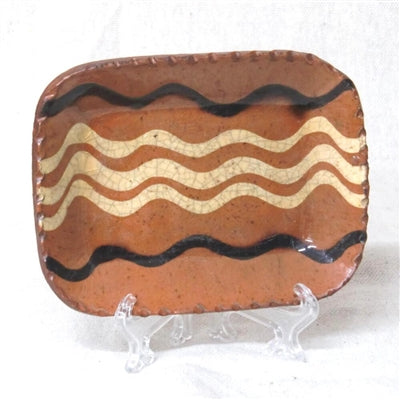 Small Redware Simple Quilled Plate