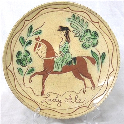 Lady Okle Redware Plate