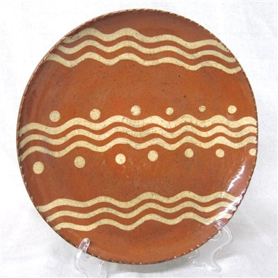 Simple Quilled Redware Plate