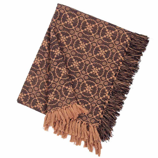 Marshfield Jacquard Woven Afghan Black