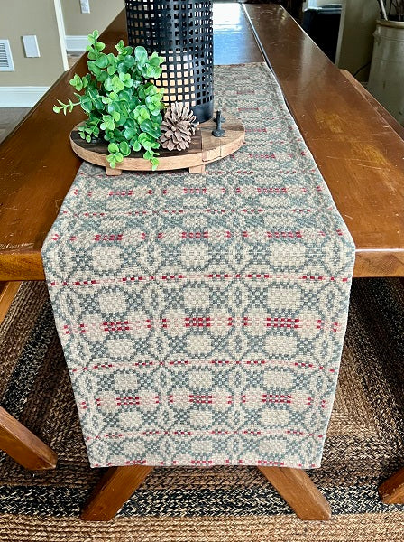 PATRIOTS KNOT GREEN/TAN/RED 34" TABLE SQUARE