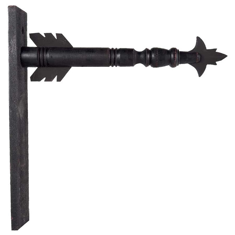 17.5 INCH BLACK WOOD ARROW HOLDER