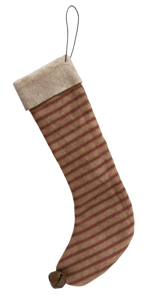 Ticking Stripe Stocking Ornament