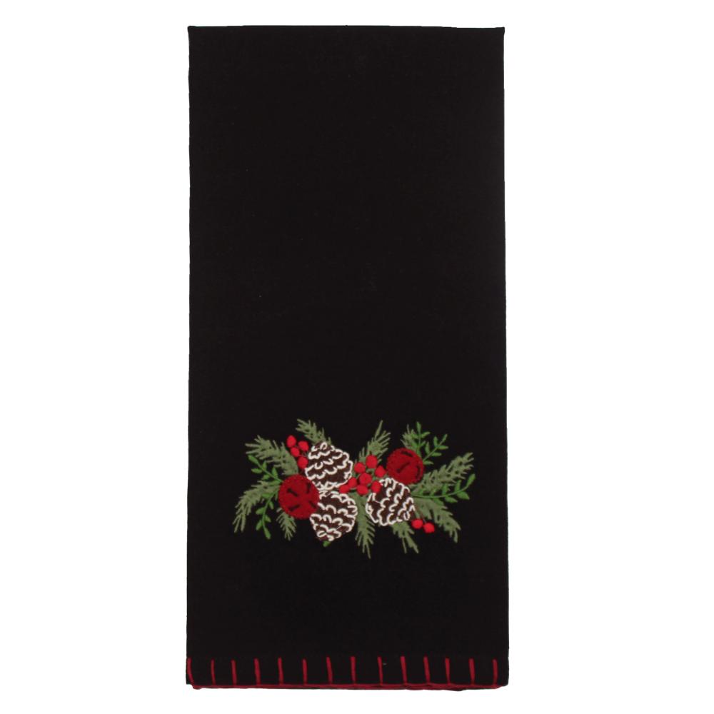 Pinecones and Bells Hand Towel