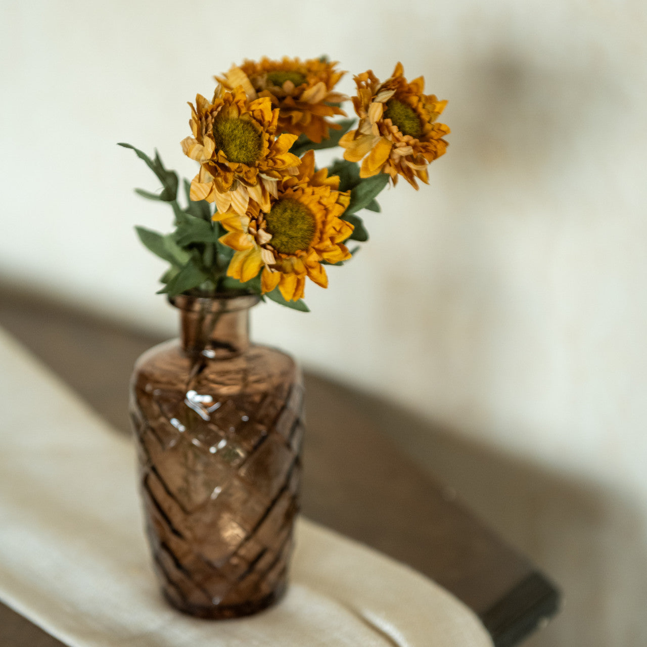 GOLDEN YELLOW STRAWFLOWER FLORAL PICK