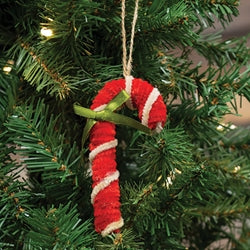 Chenille Candy Cane Ornament