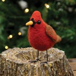 Felted Christmas Cardinal Ornament
