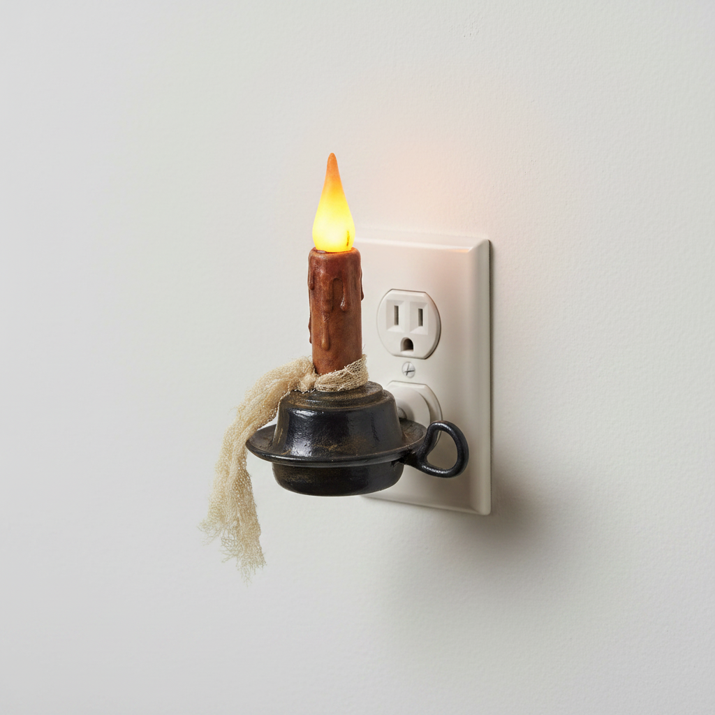 Primitive Candlestick Nightlight - Brown