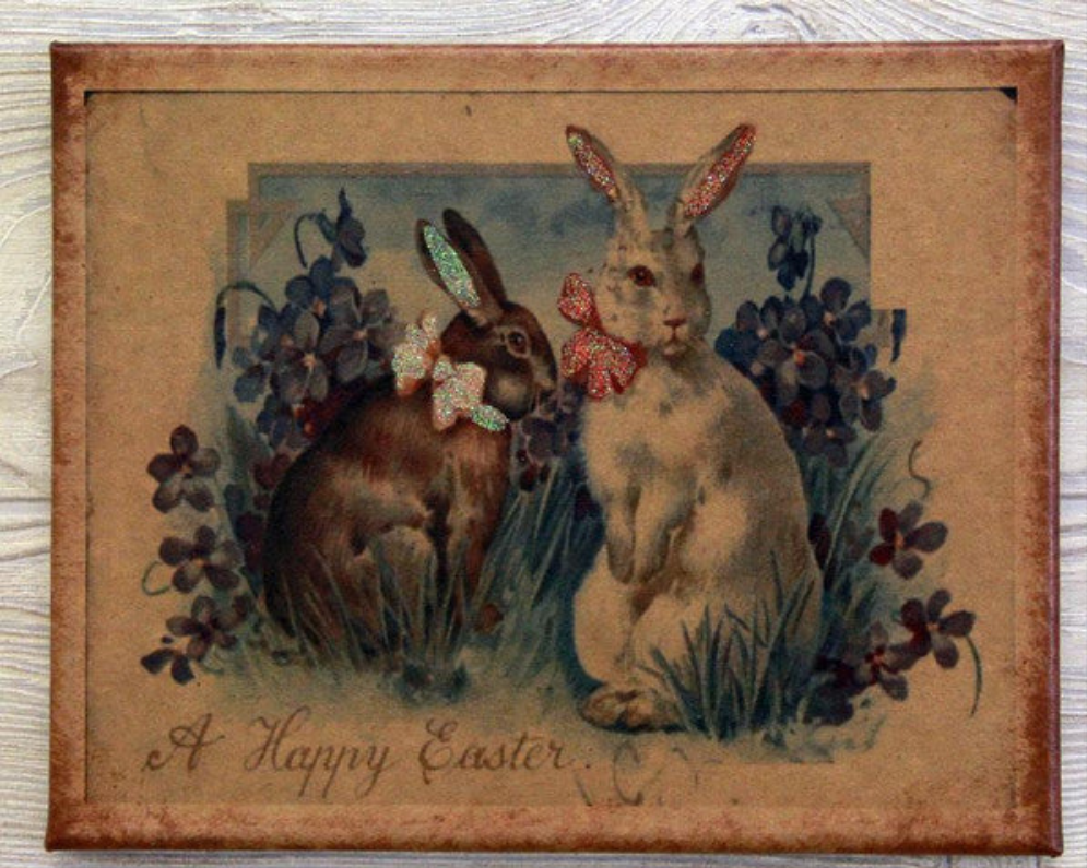 8X10 A Happy Easter Canvas Print