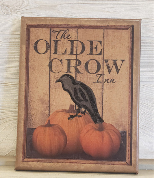 8X10 Olde Crow Inn Pumpkin Canvas Print